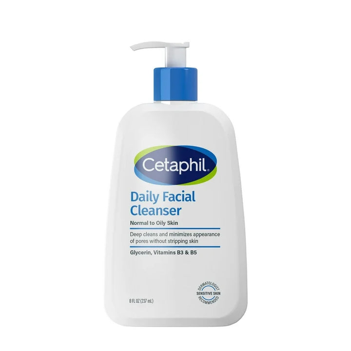 Cetaphil Daily Facial Cleanser for Sensitive, Combination to Oily Skin - 8 oz