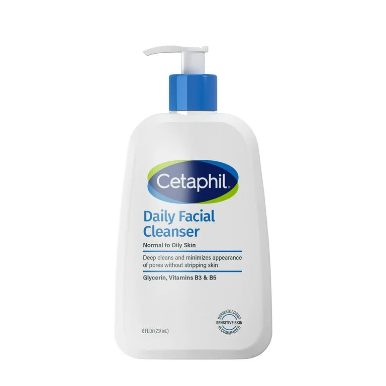 Cetaphil Daily Facial Cleanser for Sensitive, Combination to Oily Skin - 237 ml