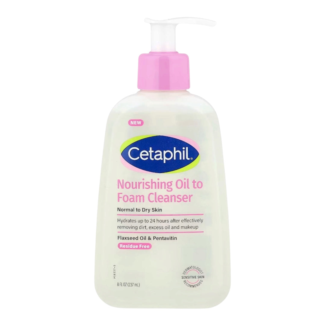 Cetaphil Nourishing Oil to Foam Cleanser Face Wash for Sensitive Skin 237 ml