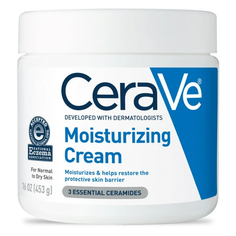 CeraVe Moisturizing Cream Body and Face Moisturizer for Dry Skin - 453g Jar