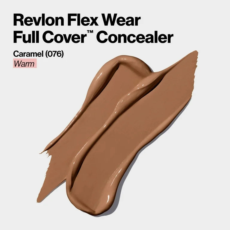 Revlon ColorStay Flex Wear Concealer, Full Coverage, 24HR Wear, 076 Caramel