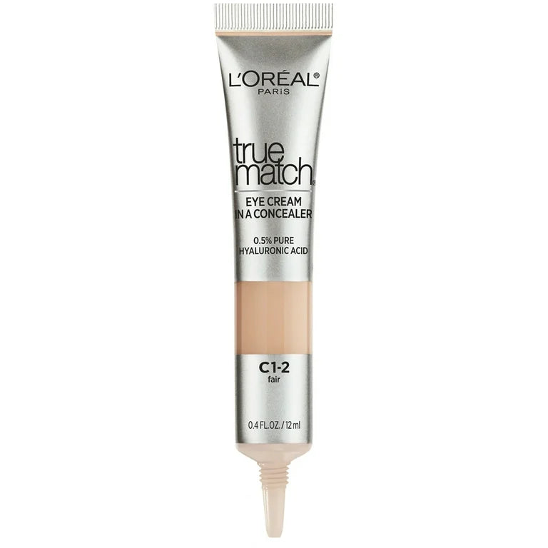 Loreal Paris True Match Pure Hyaluronic Acid Eye Concealer, C1-2 Fair, 0.4 fl oz