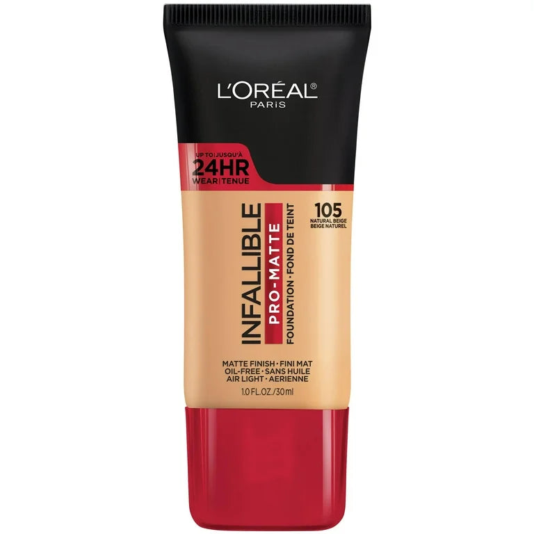 Loreal Paris Infallible Pro-Matte Foundation Natural Beige 105