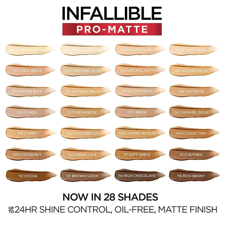 Loreal Paris Infallible Pro-Matte Foundation 109 Classic Tan