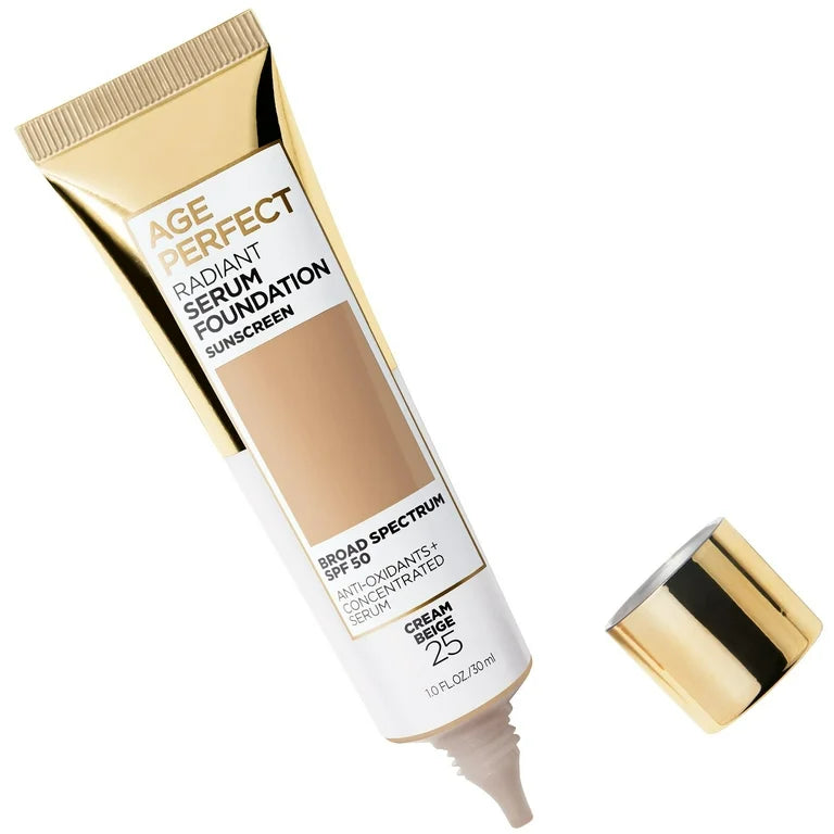 Loreal Paris Age Perfect Makeup Radiant Serum Foundation with SPF 50 Cream Beige 25