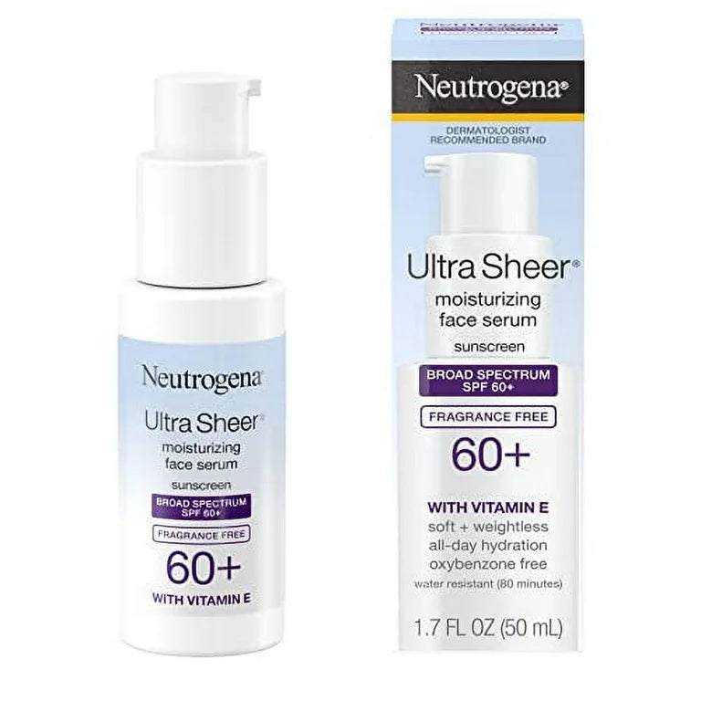 Neutrogena Ultra Sheer Face Serum SPF 60+ (fragrance free) - 50ml Exp 10/27