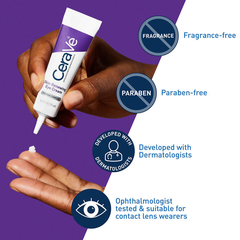 Cerave Skin Renewing Eye Cream with Peptide Complex for All Skin Types