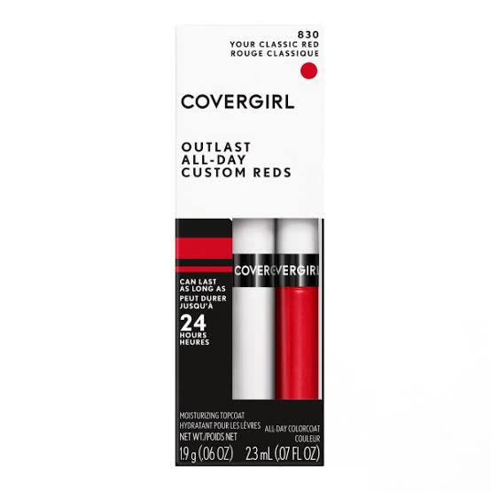 Covergirl Outlast All-Day Lip Color with Topcoat Your Classic Red 830