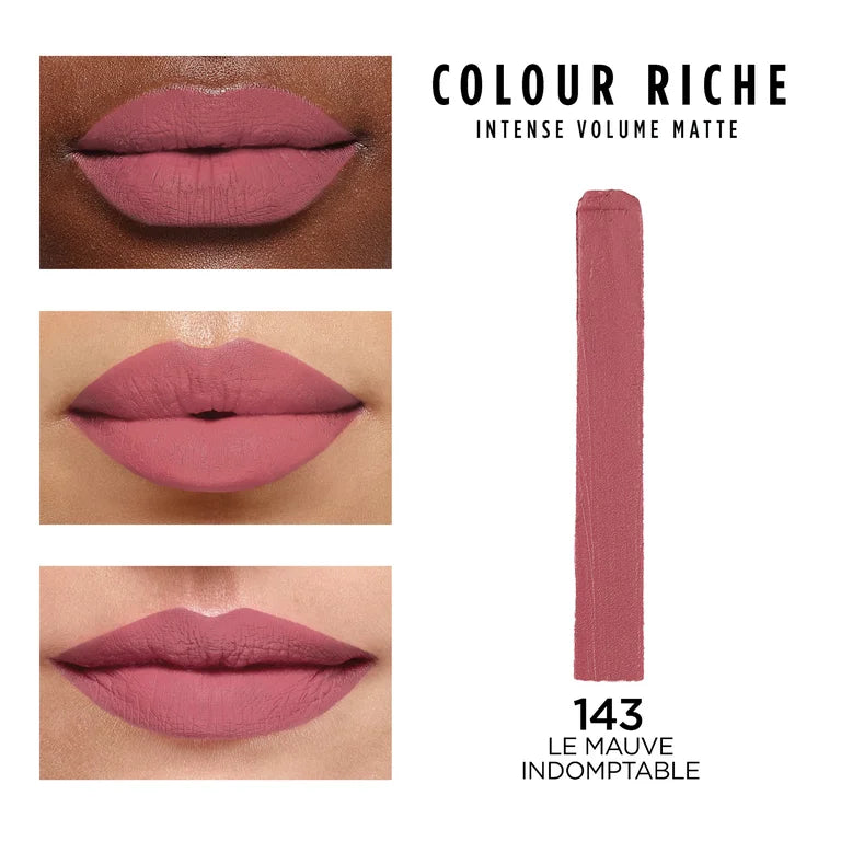 Loreal Paris Colour Riche Intense Volume Matte Lipstick, 143 Le Mauve Indomptable