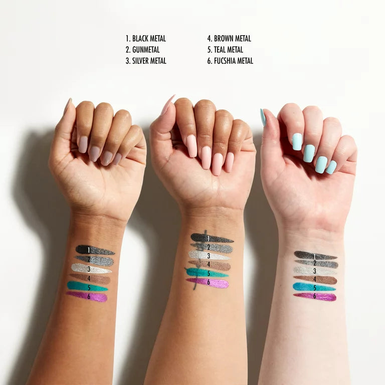 Nyx Cosmetics Epic Wear Metallic Long-Lasting Waterproof Liquid Eyeliner, Black Metal