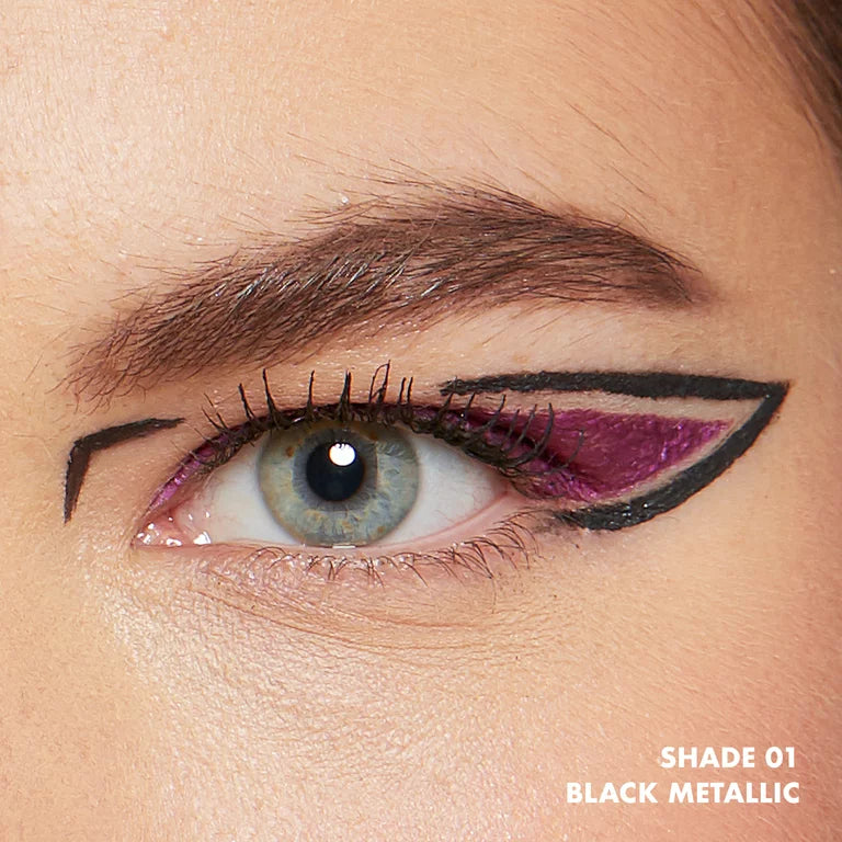 Nyx Cosmetics Epic Wear Metallic Long-Lasting Waterproof Liquid Eyeliner, Black Metal