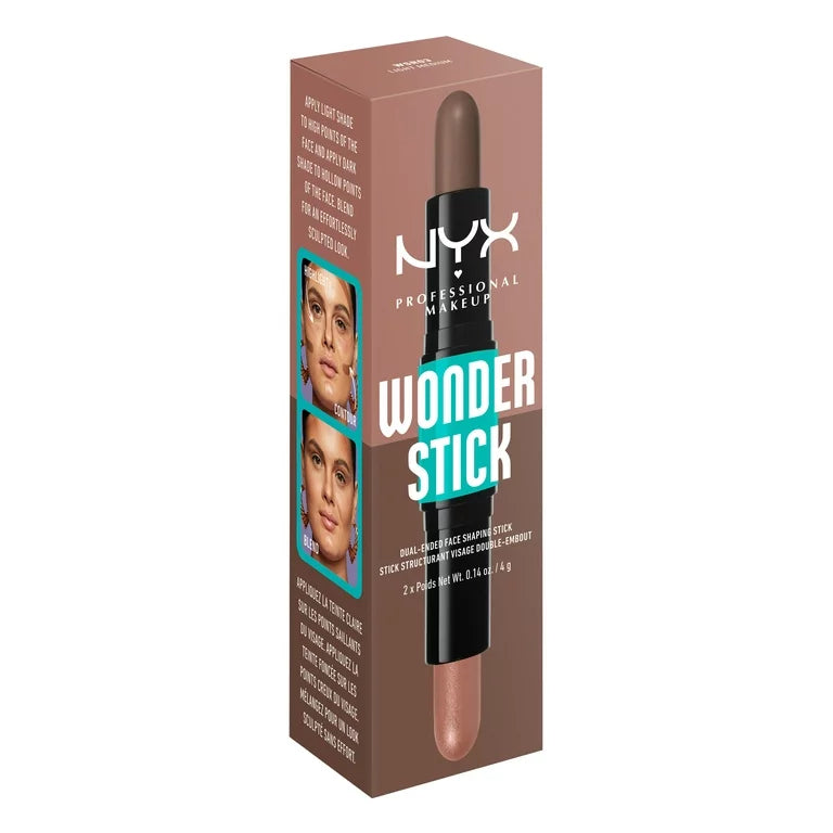 NYX Professional Makeup Wonder Stick 2-in-1 Highlight & Contour Light Medium - 0.28oz