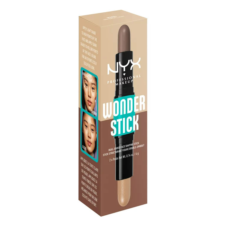 NYX Professional Makeup Wonder Stick 2-in-1 Highlight & Contour Universal Light - 0.28oz