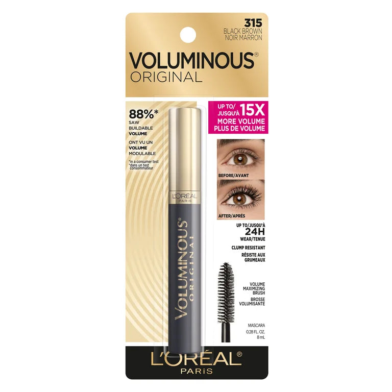 Loreal Paris Voluminous Mascara, Carbon 315 Black Brown