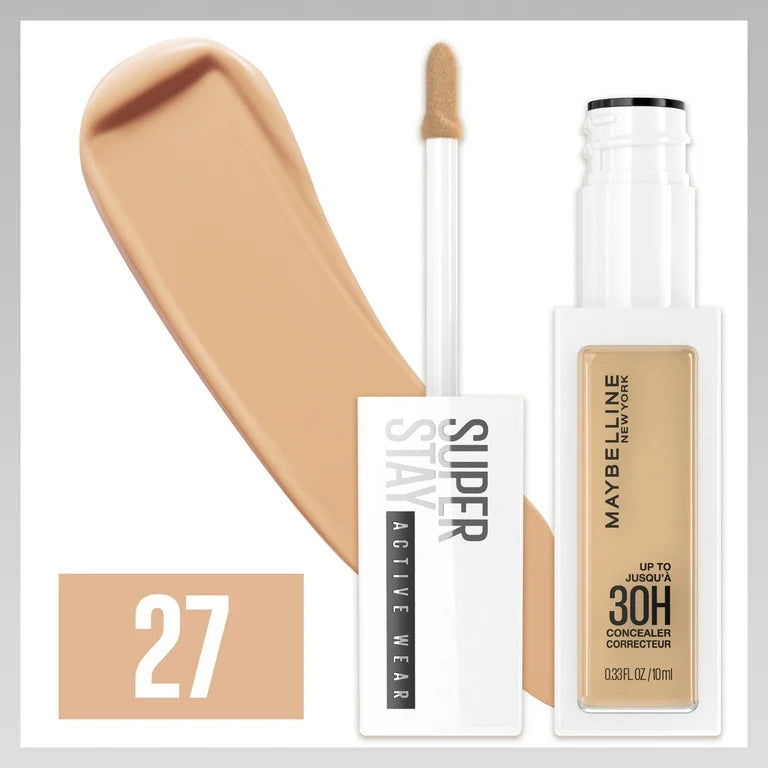 Maybelline Super Stay Active Wear Liquid Concealer, Up to 30hr Wear - shade 27