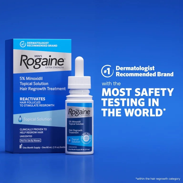Men's Rogaine Extra Strength 5% Minoxidil Topical Solution, 1-Month
