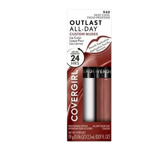 Covergirl Outlast All-Day Lip Color with Topcoat Deep Cool 940