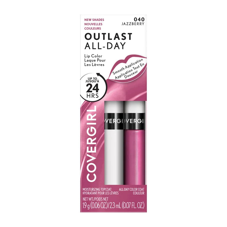 Covergirl Outlast All-Day Lip Color with Topcoat Jazzberry 040