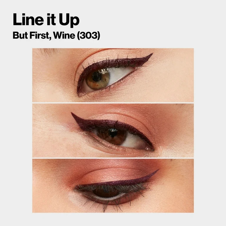 Revlon ColorStay Micro Easy Precision Liquid Eyeliner, 24hr Coverage, 303 But First, Wine