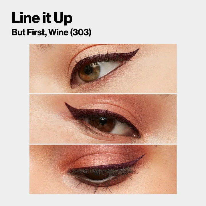 Revlon ColorStay Micro Easy Precision Liquid Eyeliner, 24hr Coverage, 303 But First, Wine