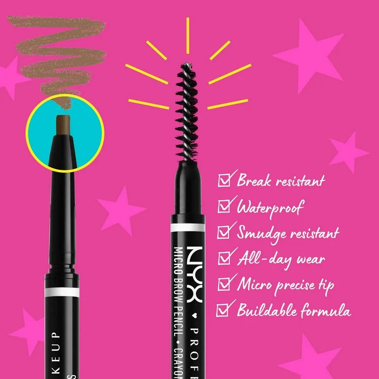 Nyx Cosmetics Micro Brow Duo Pencil And Brow Brush Cool Ash Brown