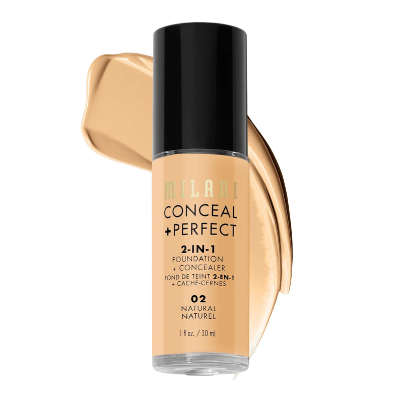Milani Cosmetics Conceal Perfect 2-in-1 Foundation 02 Natural