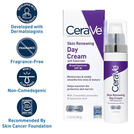 Cerave Skin Renewing Day Cream With Sunscreen Spf 30 - 50g