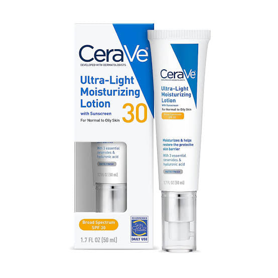 CeraVe Ultra-Light Moisturizing Lotion With Sunscreen Normal To Oily Skin SPF30 52ml