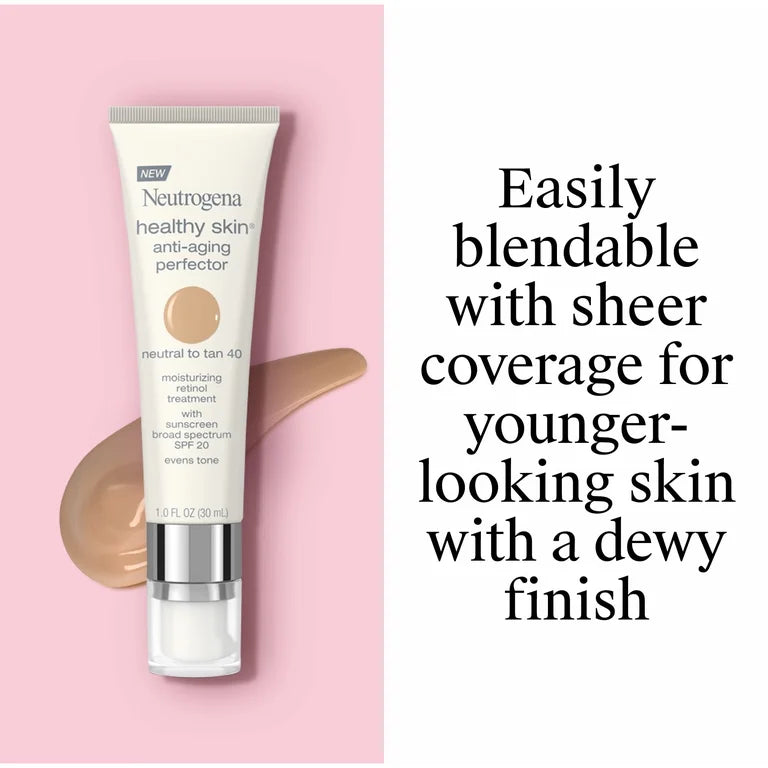 Neutrogena Healthy Skin Anti-Aging Tinted Face Moisturizer spf 20 Medium To Tan Exp 1/27