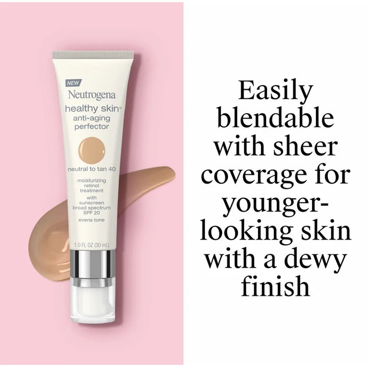 Neutrogena Healthy Skin Anti-Aging Tinted Face Moisturizer spf 20 Medium To Tan Exp 1/27