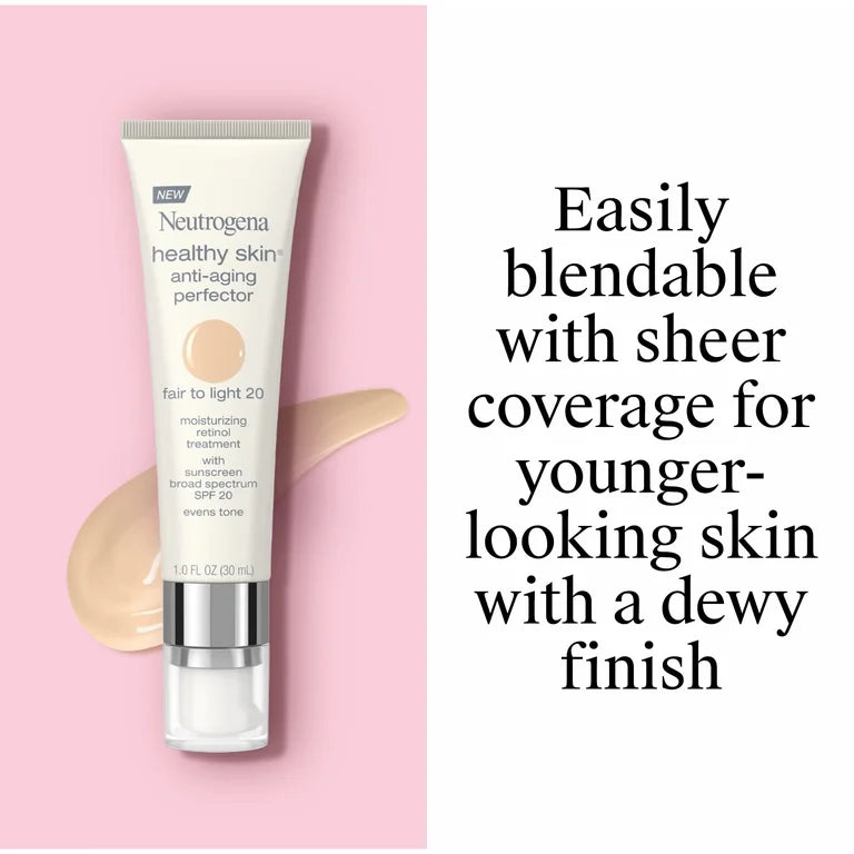 Neutrogena Healthy Skin Anti-Aging Tinted Face Moisturizer spf 20 Fair To Light 20 Exp 3/27
