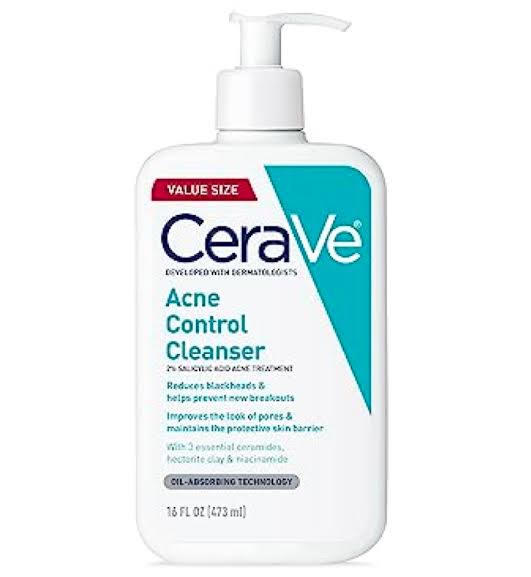 Cerave Acne Control Cleanser with 2% Salicylic Acid for Acne Prone Skin 473ml