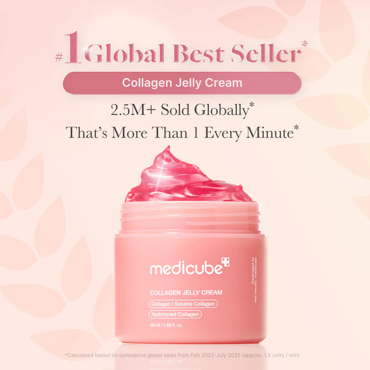 Medicube Collagen Jelly Cream- Niacinamide & Freeze-Dried Hydrolyzed Collagen - Boosts skin's barrier hydration and gives 24h Glow & Lifted Look Exp 2/28