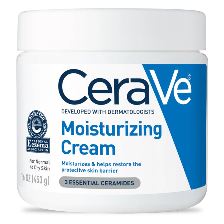 CeraVe Moisturizing Cream Body and Face Moisturizer Jar for Dry Skin 453g