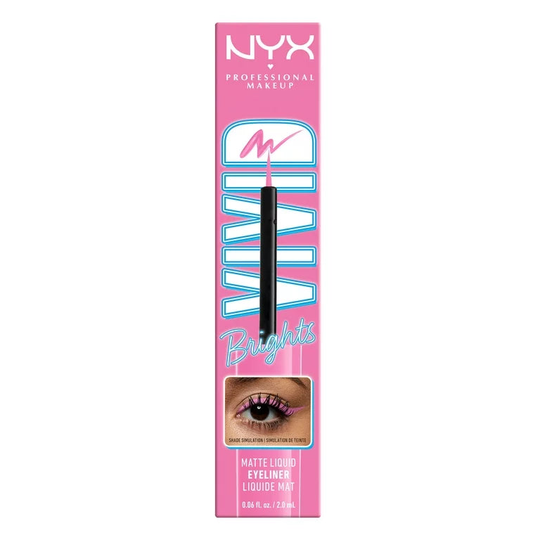 NYX Professional Makeup Vivid Brights Liquid Liner, Smear-Resistant Eyeliner, Don&