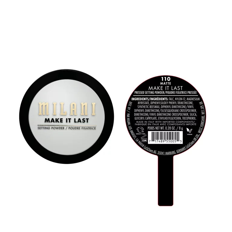 Milani Cosmetics Make It Last Pressed Setting Powder, 110 Matte