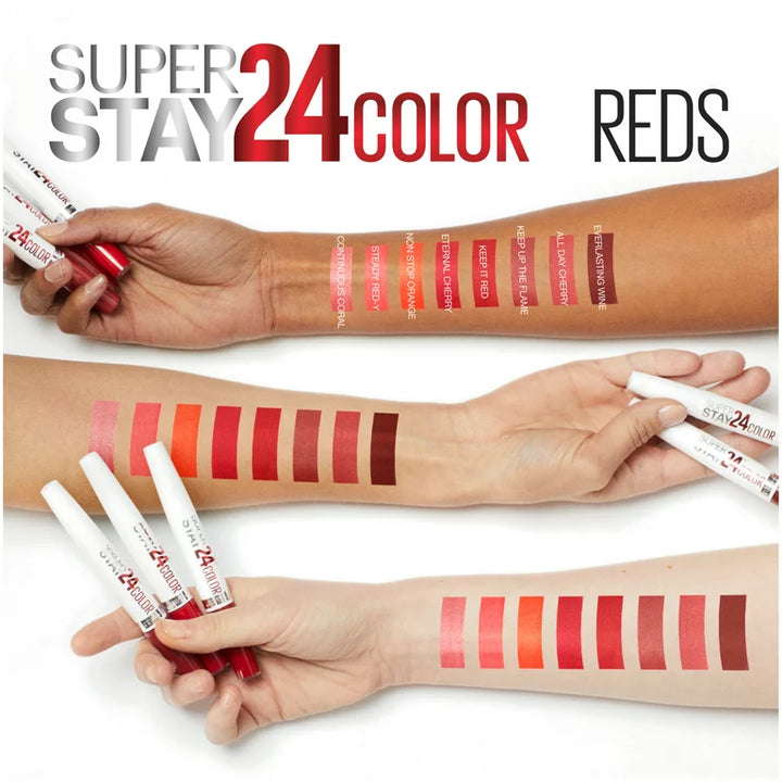 Maybelline New York Super Stay 24 Color 2-Step Liquid Lipstick 035 Keep It  Red