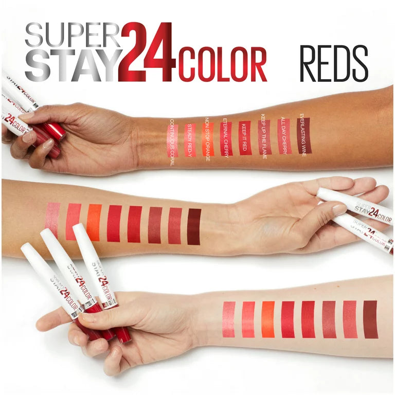 Maybelline Super Stay 24 Color 2-STEP LIQUID LIPSTICK 035 Keep It  Red