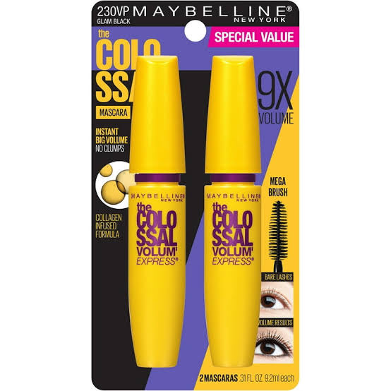 Maybelline New York The Colossal®
Washable Mascara Glam Black, 2 Pack