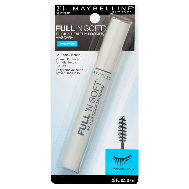 Maybelline New York Full 'N Soft Waterproof Mascara Very Black - 0.28 fl oz