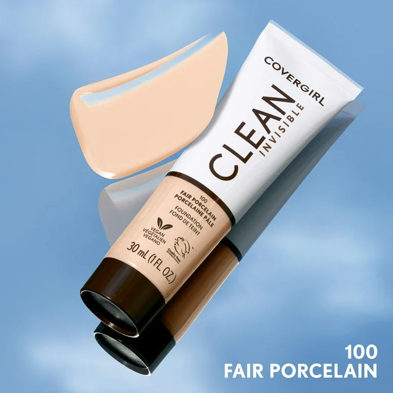 Cover Girl Clean Invisible Liquid Makeup 100 Fair Porcelain