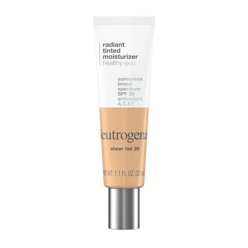 Neutrogena Radiant Tinted Face Moisturizer with SPF 25, Sheer Fair 20