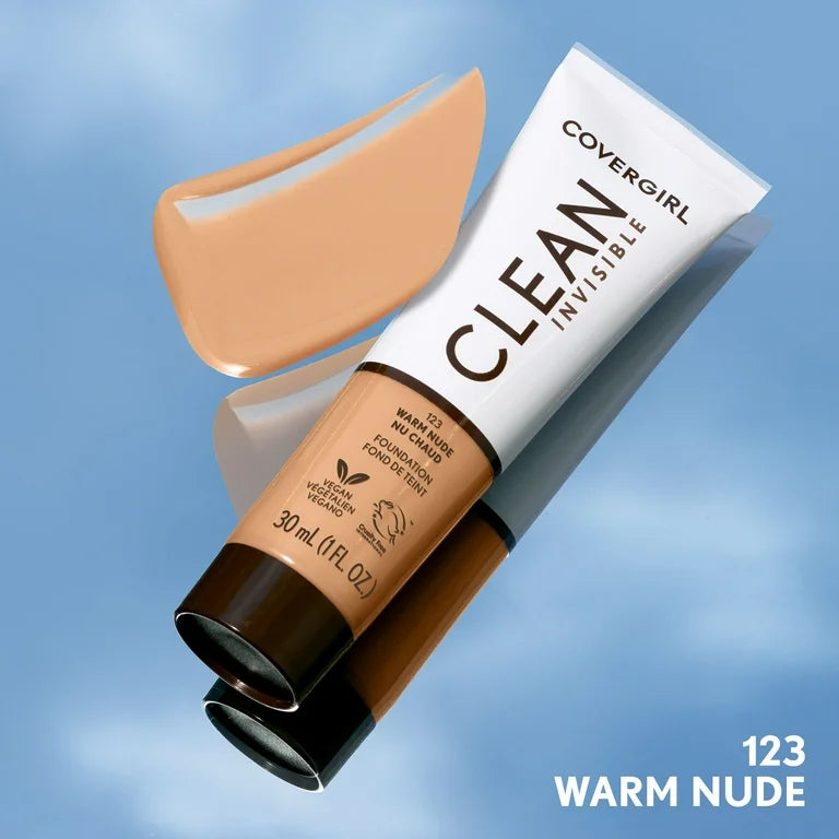 Cover Girl Clean Invisible Liquid Makeup 123 Warm Nude
