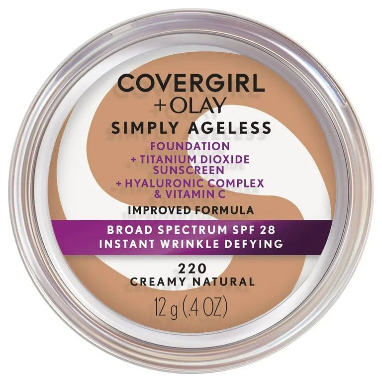 Cover Girl Plus Olay Simply Ageless Instant Wrinkle Defying Foundation Creamy Natural 220