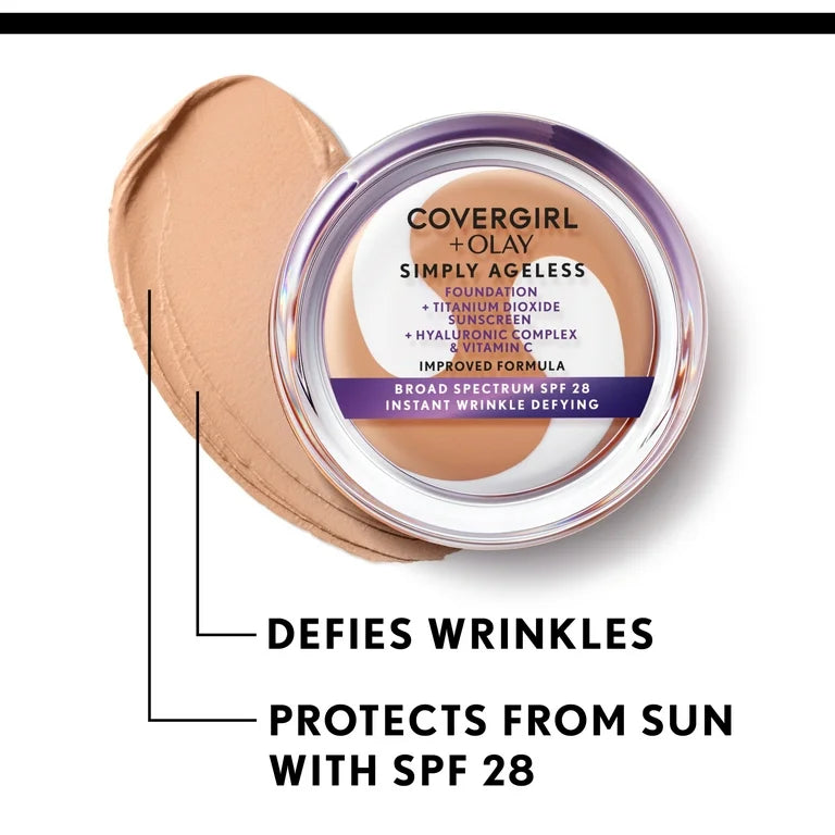Cover Girl Plus Olay Simply Ageless Instant Wrinkle Defying Foundation 215 Natural Ivory