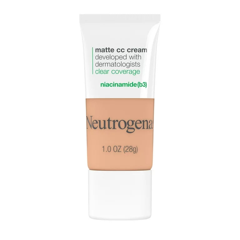 Neutrogena Clear Coverage Flawless Matte CC Cream, 1 OZ, Sand 4.0