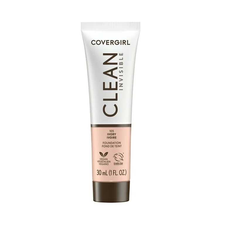 Cover Girl Clean Invisible Liquid Makeup 105 Ivory