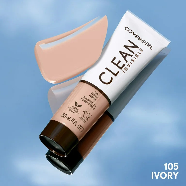 Cover Girl Clean Invisible Liquid Makeup 105 Ivory