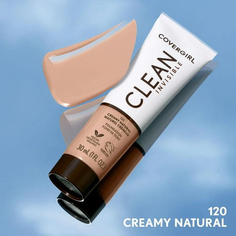 Cover Girl Clean Invisible Liquid Makeup 120 Creamy Natural