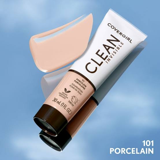 Cover Girl Clean Invisible Liquid Makeup 101 Porcelain